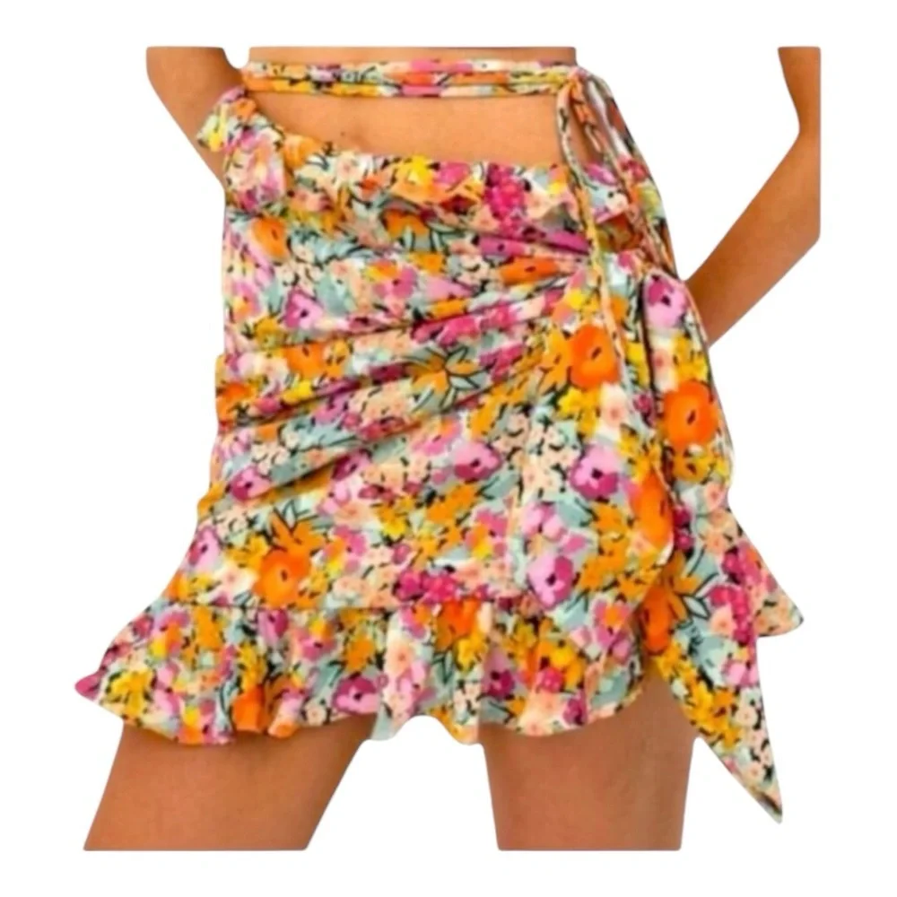 For Love & Lemons Kira Skirt In Multi NWOT - Picture 7 of 7